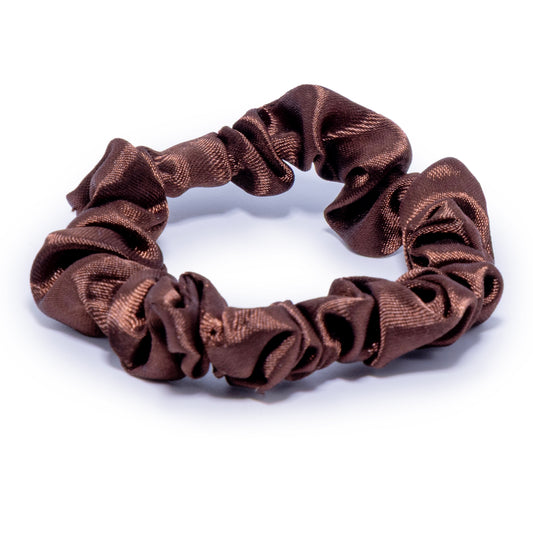 Chocolate Brown Silk Scrunchie