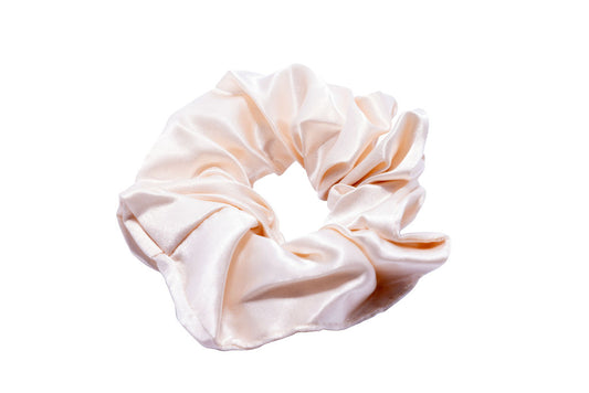 Cream Silk Scrunchie
