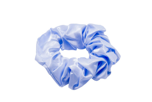 Light Blue Silk Scrunchie