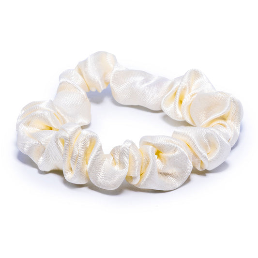 Ivory Cream Silk Scrunchie