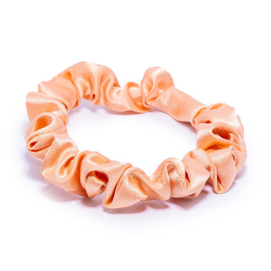 Soft Apricot Silk Scrunchie
