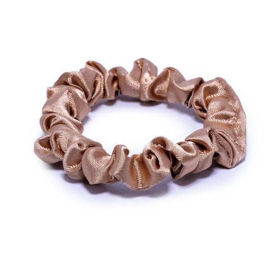 Mocha Brown Silk Scrunchie