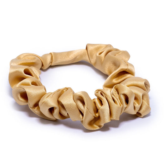 Champagne Beige Silk Scrunchie
