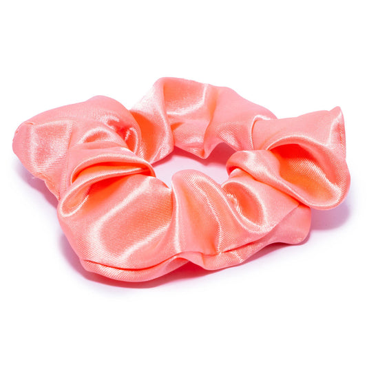 Coral Peach Silk Scrunchie