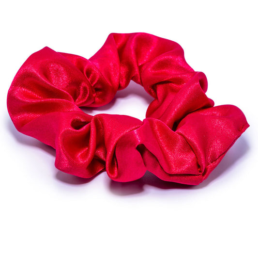 Deep Red Silk Scrunchie